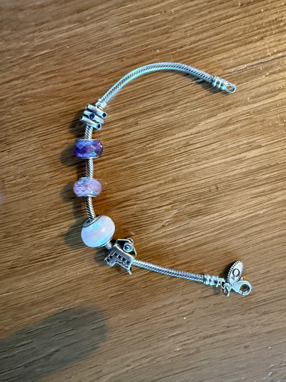 Prachtige zilveren Tedora armband inclusief bedels, Verzenden, Zo goed als nieuw, Tedora, 4 bedels of meer