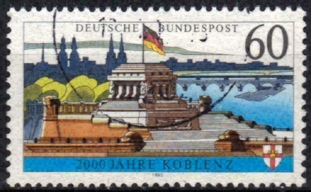 Duitsland Bundespost 1992 - Yvert 1415 - Koblenz (ST), Verzenden, BRD, Gestempeld