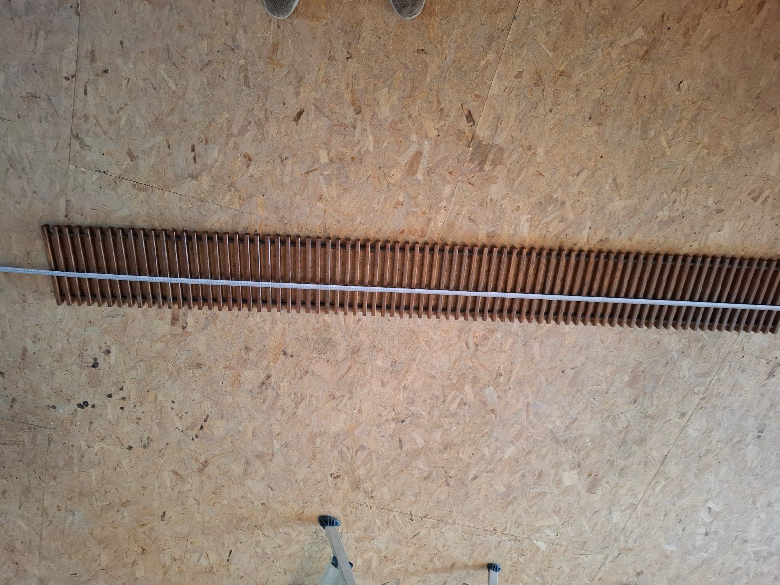 Vintage houten oprolbare convectorpurooster, Ophalen, Gebruikt, Bruin, Vintage