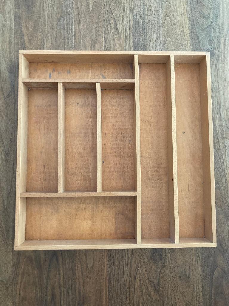 Bestekbak van massief hout - IKEA RATIONELL, Huis en Inrichting, Ophalen of Verzenden, Gebruikt, Hout, Bestekset