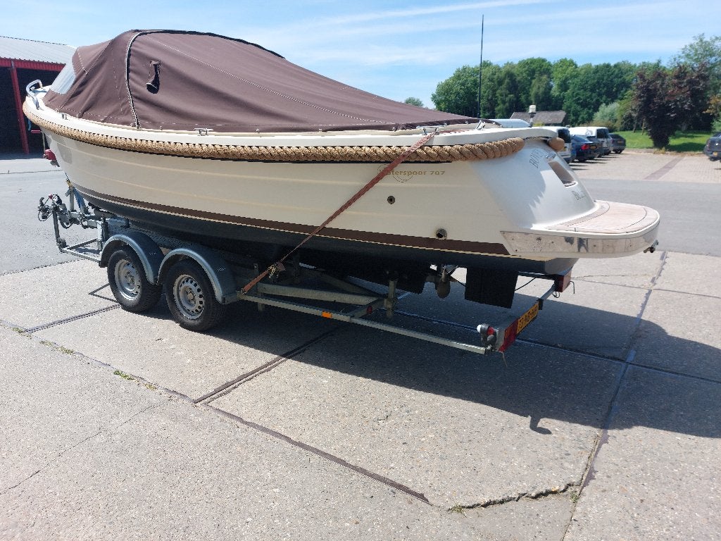sloep Waterspoor 707 incl. tendemas trailer, Watersport en Boten, Sloepen, Zo goed als nieuw, Tender, Waterspoor, Afdekzeil, Anker