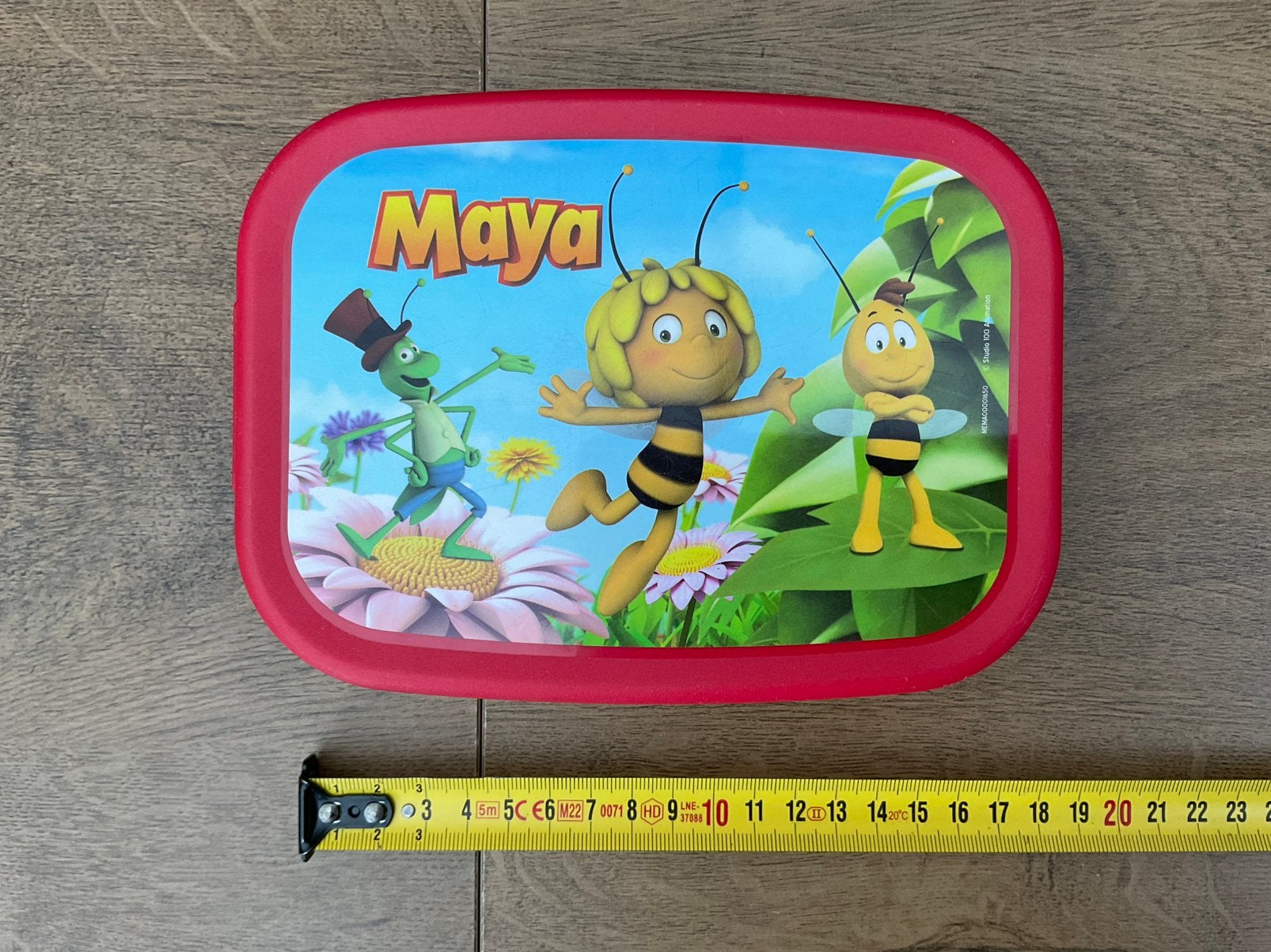 Zgan, niet kapot, Maya Maja de bij lunchbox broodtrommel, Verzamelen, Ophalen, Overige figuren, Zo goed als nieuw, Beeldje of Figuurtje