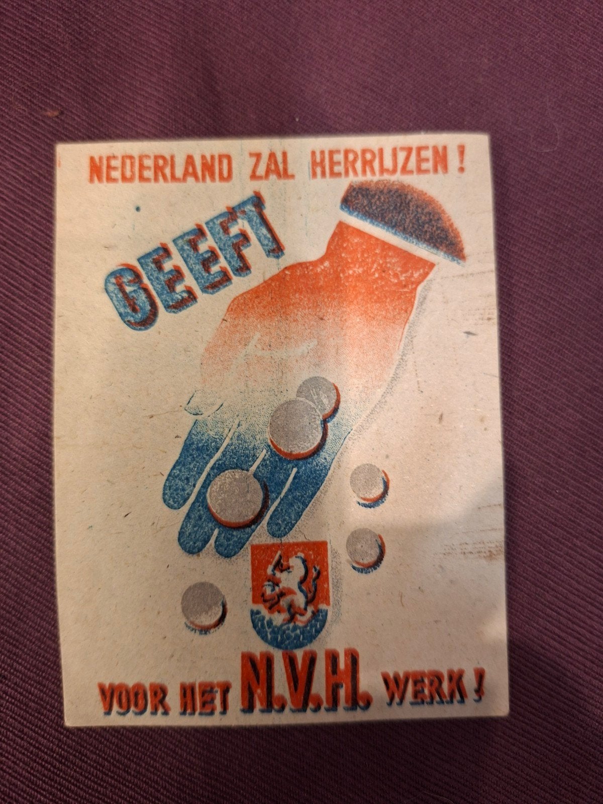 Strooibiljet Bevrijdings Pamflet 1945 N.V.H., Verzamelen, Ophalen of Verzenden, Overige soorten, Nederland, Boek of Tijdschrift