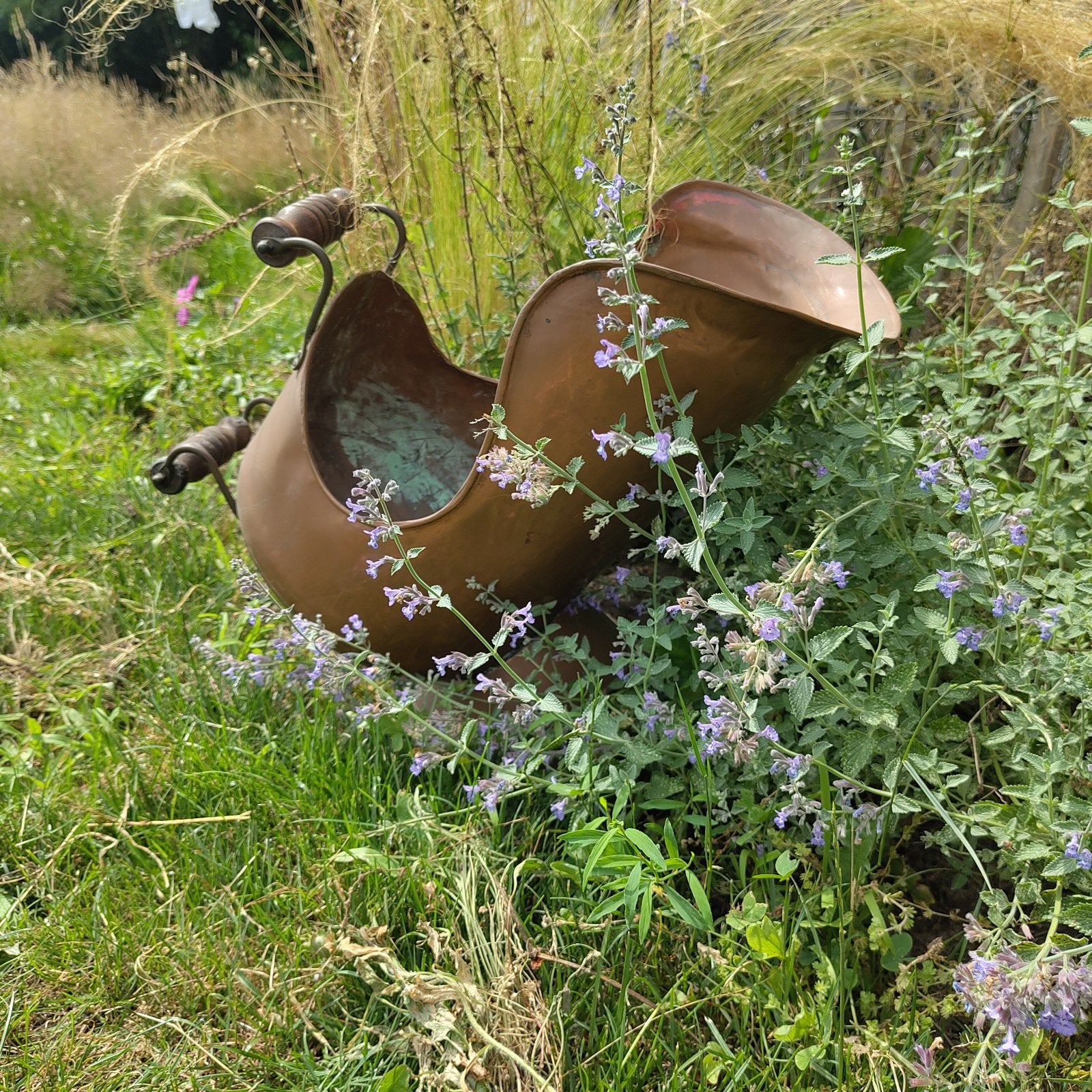 Antieke Koperen Kolenkit / Plantenbak, Ophalen of Verzenden, Koper