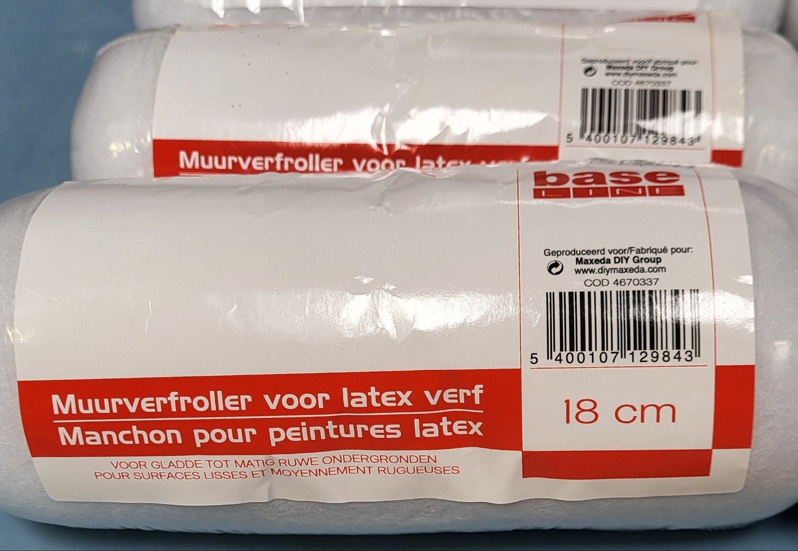Latex verf rollers Baseline partij van 10 stuks, Doe-het-zelf en Verbouw, Verf, Beits en Lak, ., Nieuw, Ophalen of Verzenden, Verf