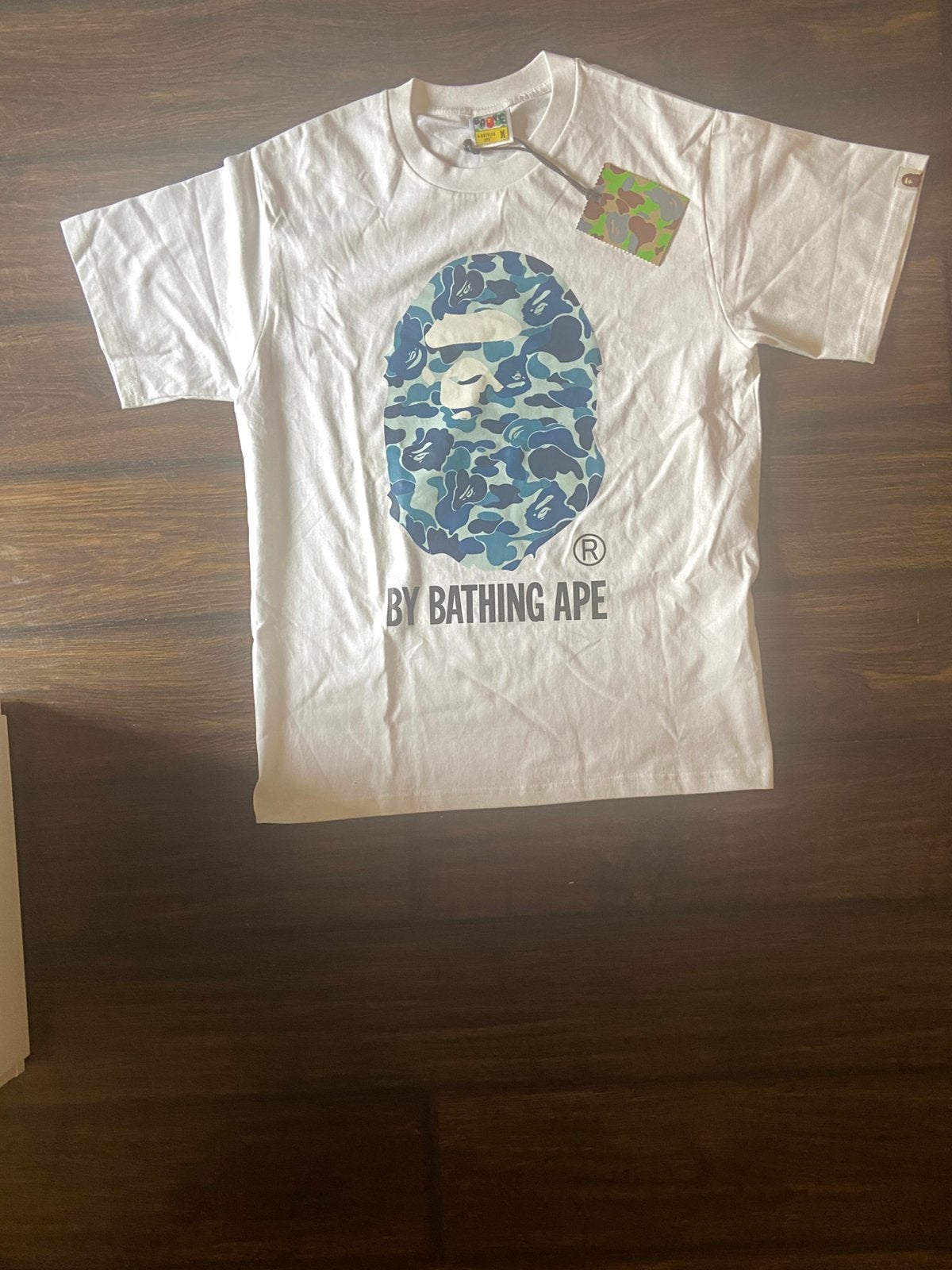 Bape T-shirt blauw “BATHING APE”, Kleding | Heren, Verzenden, Nieuw, Maat 48/50 (M), Blauw