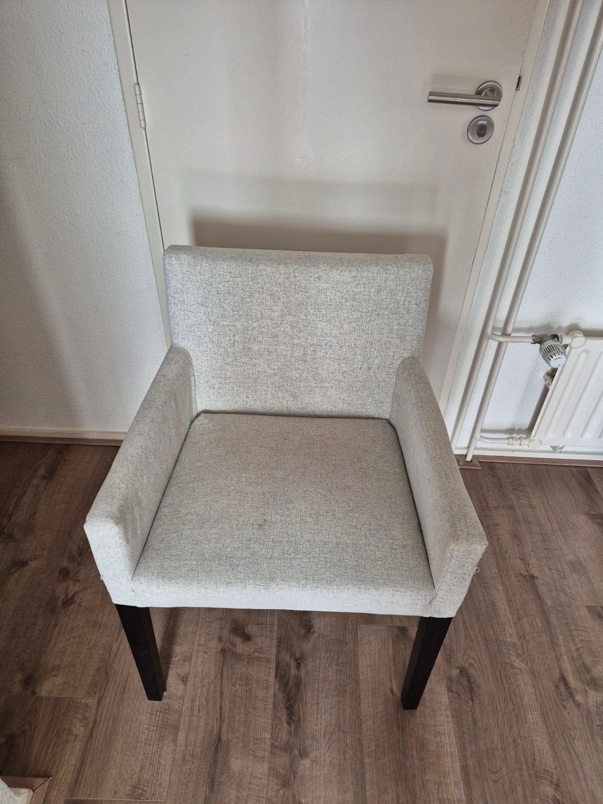Ikea Marenas eetkamerstoel - Witte hoes (kattenkrassen), Wit, Ophalen of Verzenden, Zo goed als nieuw, Eén