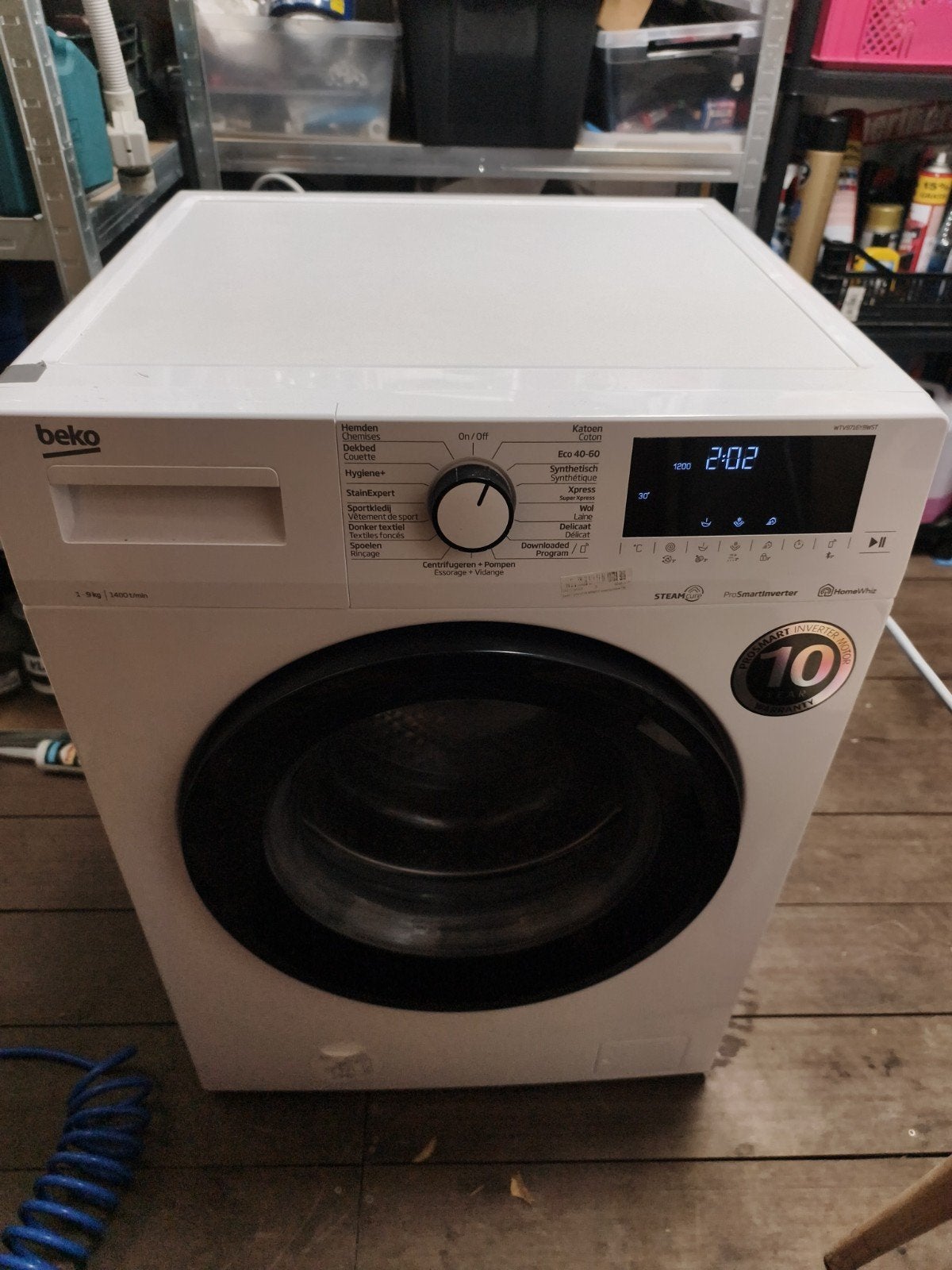 Beko WTV9716XBwst Wasmachine 9kg 1400 toeren stoomfuncties!!, Witgoed en Apparatuur, 1200 tot 1600 toeren, Energieklasse A of zuiniger