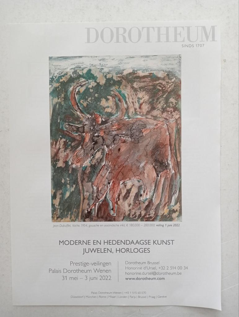 Jean Dubuffet affiche Dorotheum 2022, Ophalen of Verzenden, 1980 tot heden, Knipsel(s)