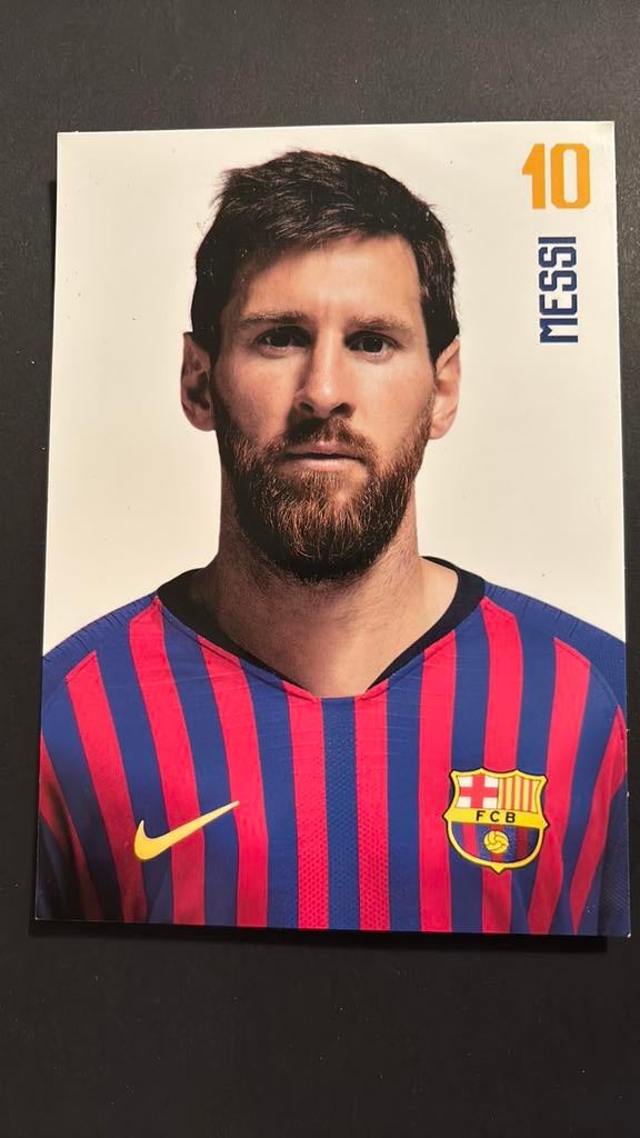 MESSI Officiële BARCELONA kaart in uitstekende staat, Verzenden, Zo goed als nieuw, Buitenlandse clubs, Spelerskaart