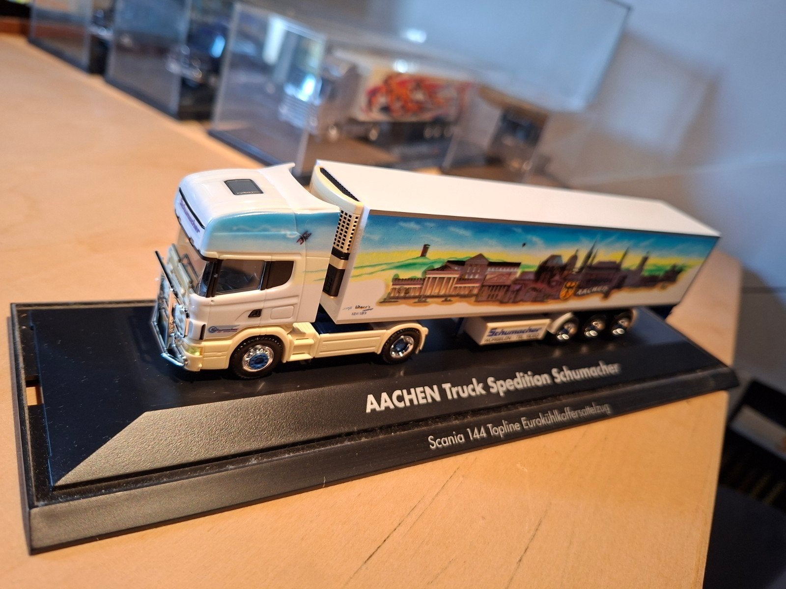 Scania Topline 144 Spedition Schumacher herpa, Ophalen of Verzenden, Zo goed als nieuw, Bus of Vrachtwagen, Herpa