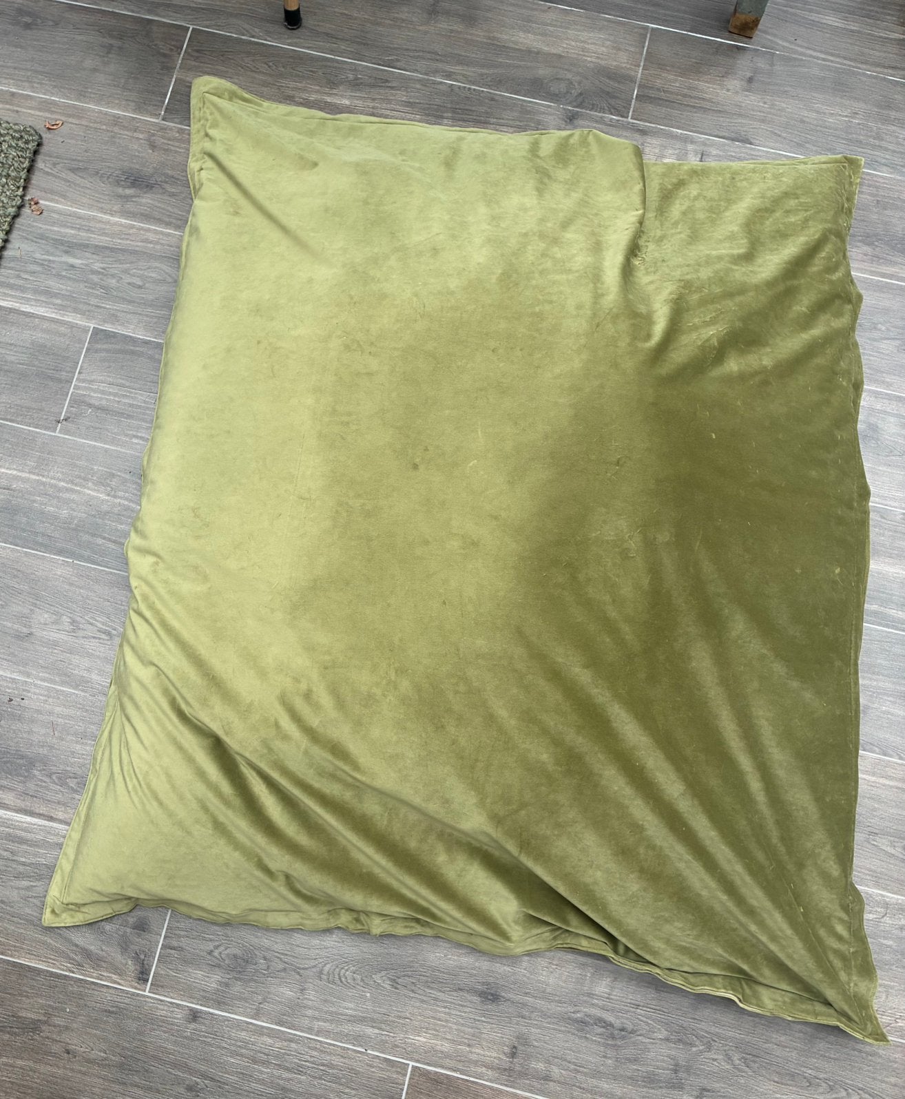 Zitzak groen zachte stof, Ophalen, Zo goed als nieuw, Groen