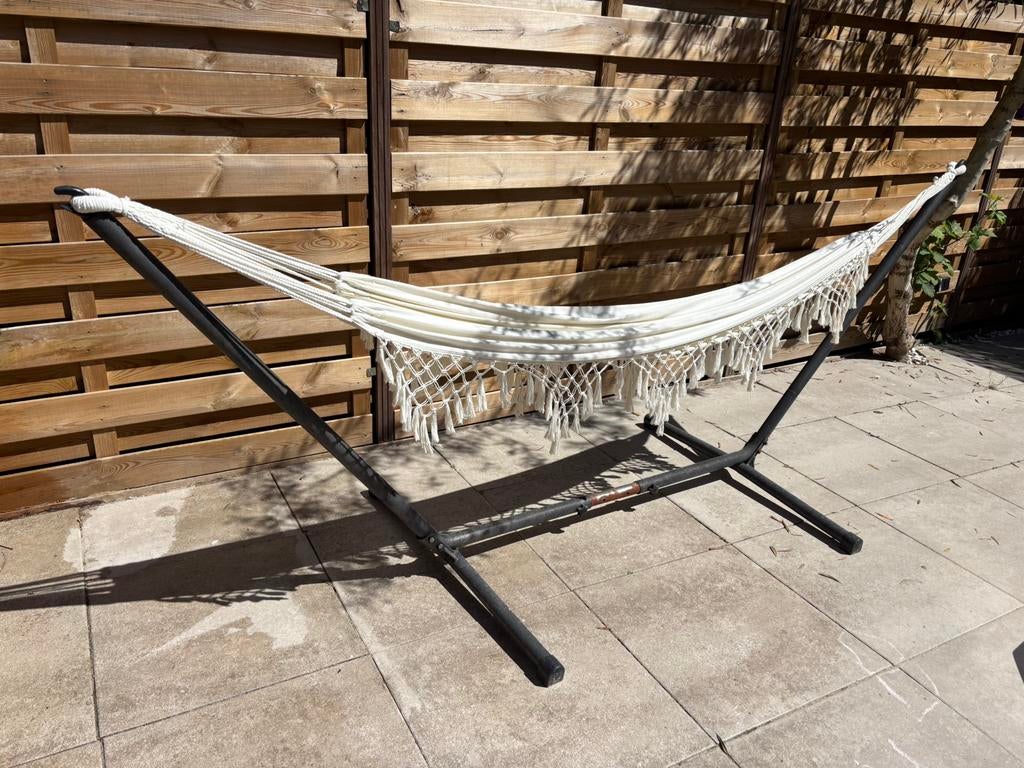 Hangmat standaard uitschuifbaar, Tuin en Terras, Hangmatten, Gebruikt, Ophalen