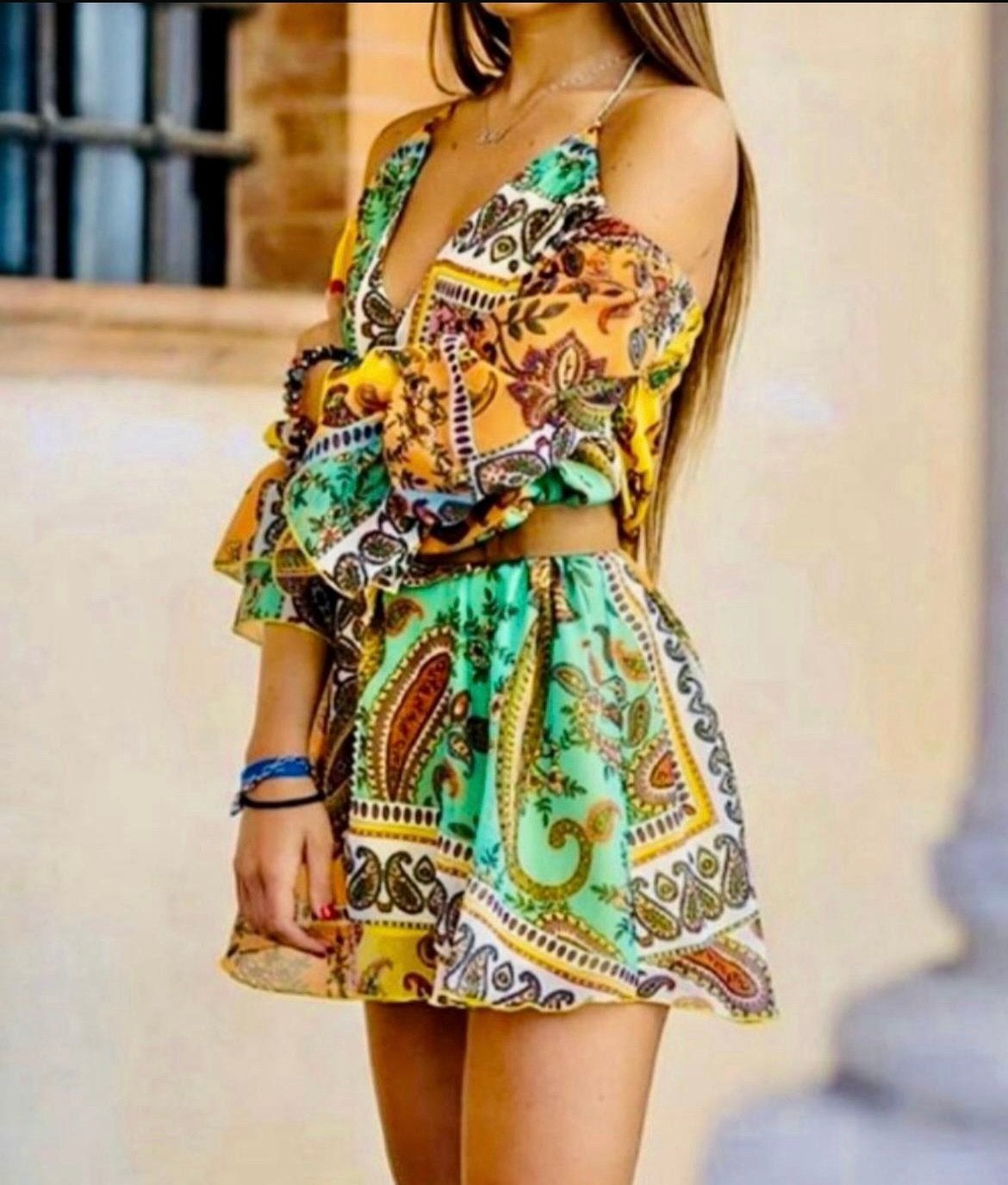 DENNY ROSE kort jurkje Ibizastyle mt 42, Italie, -, Verzenden, Nieuw