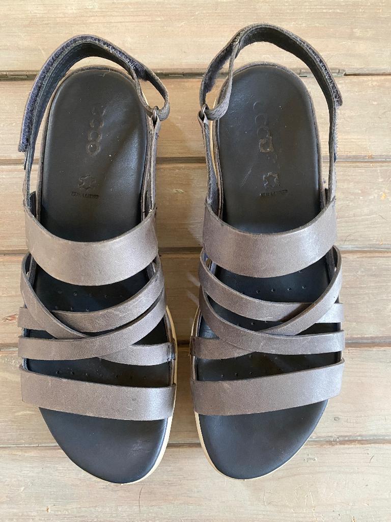 sandalen Ecco 42 grijsblauw, Ecco, Blauw, Zo goed als nieuw, Sandalen of Muiltjes