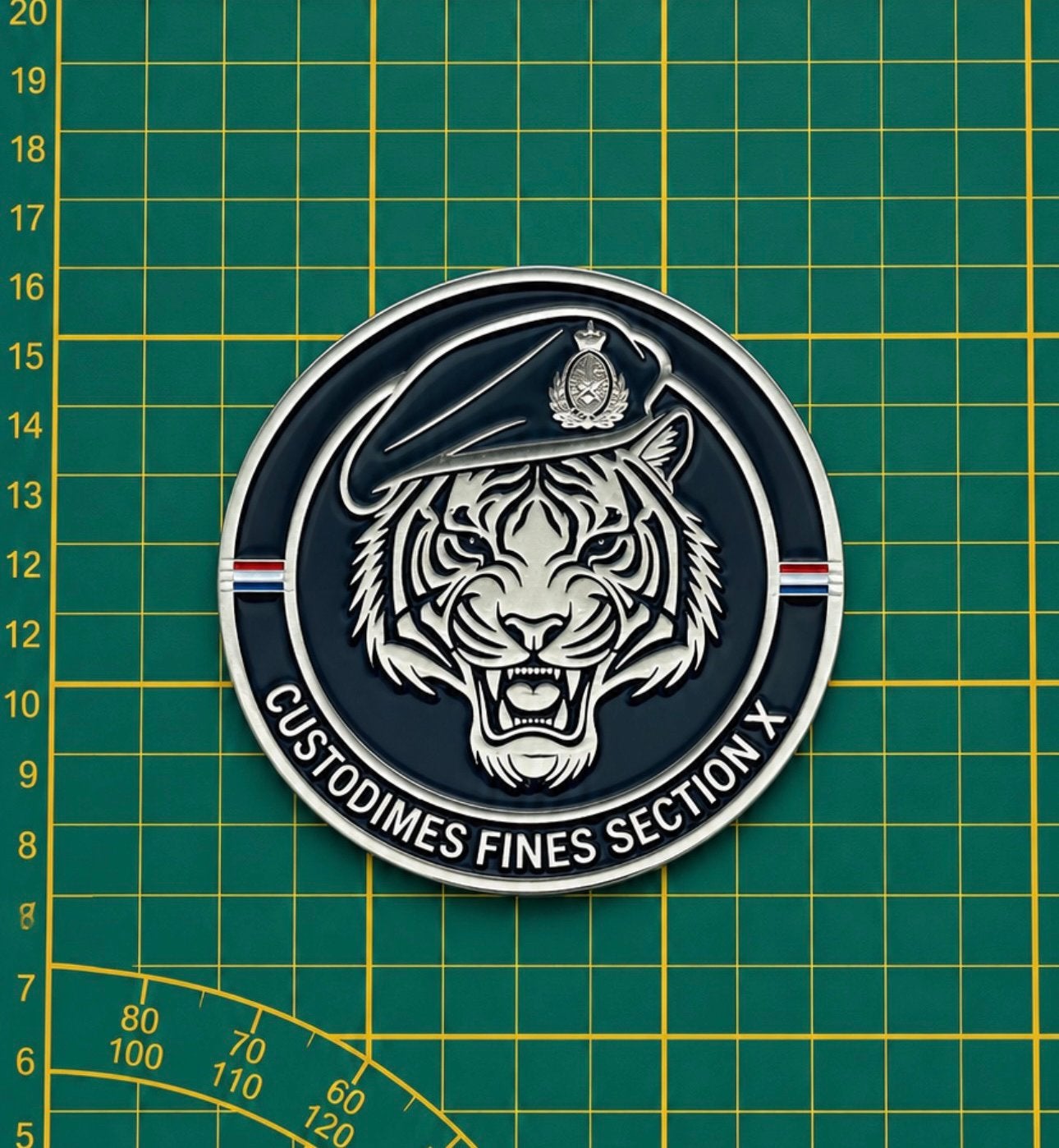 KMar Brigade Grensbewaking Schiphol Coin Marechaussee, Verzamelen, Verzenden, Marechaussee, Nederland, Embleem of Badge