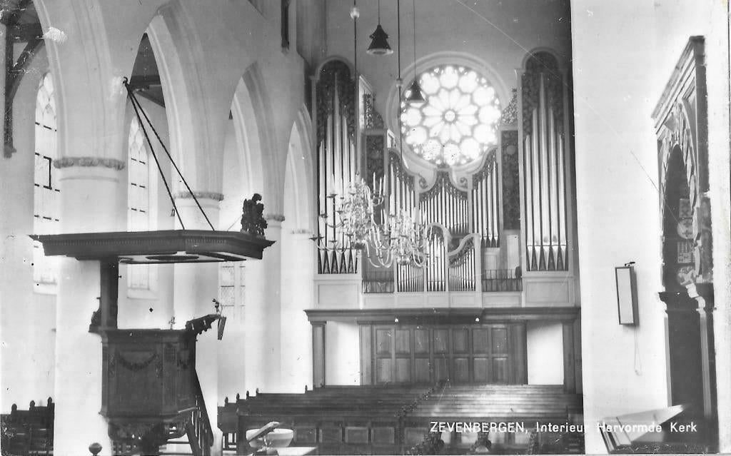 AK Zevenbergen - Interieur Hervormde Kerk, Verzenden, 1960 tot 1980, Ongelopen, Noord-Brabant