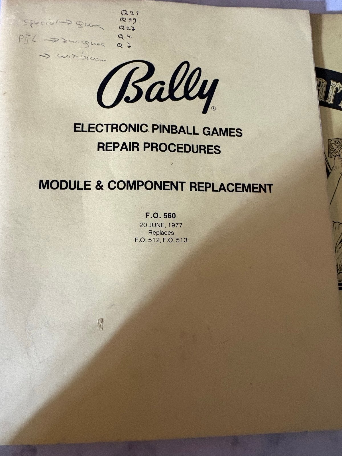 Bally Mata Hari Flipperkast Handleiding en Reparatiegids, Ophalen of Verzenden