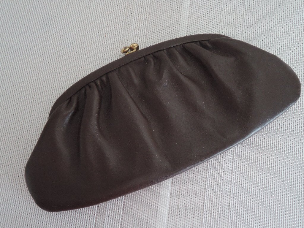 Bruin vintage avondtasje, Ophalen of Verzenden, Zo goed als nieuw, Bruin, Avondtasje
