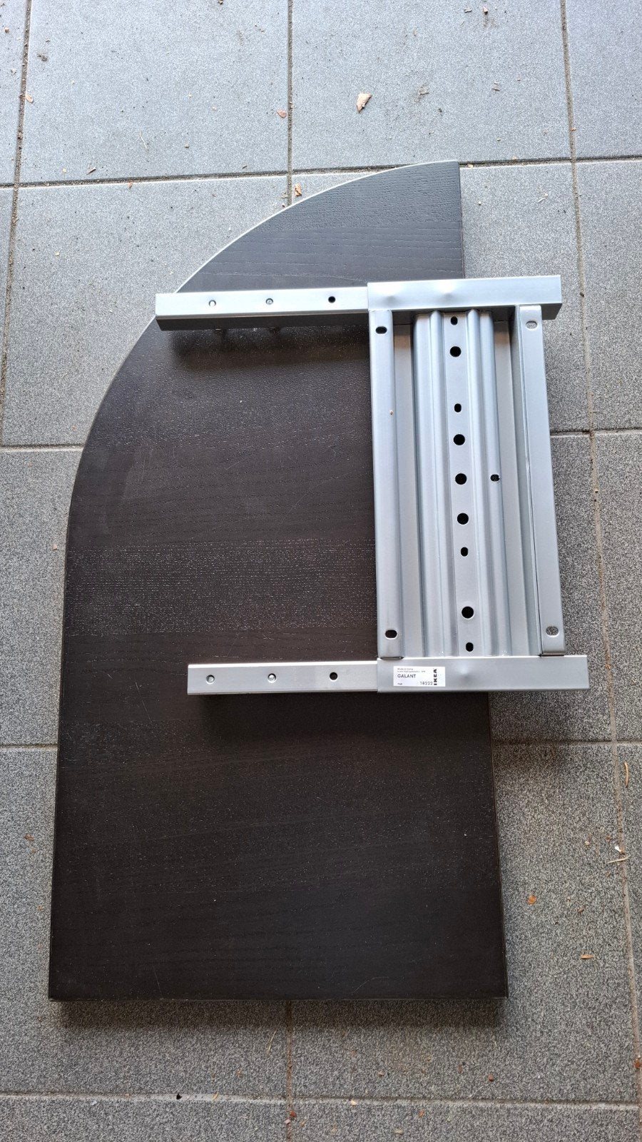 IKEA Galant Hoekbureau - Zwart, Gebruikt, Gebruikt, Spaanplaat of MDF, Ophalen of Verzenden, IKEA