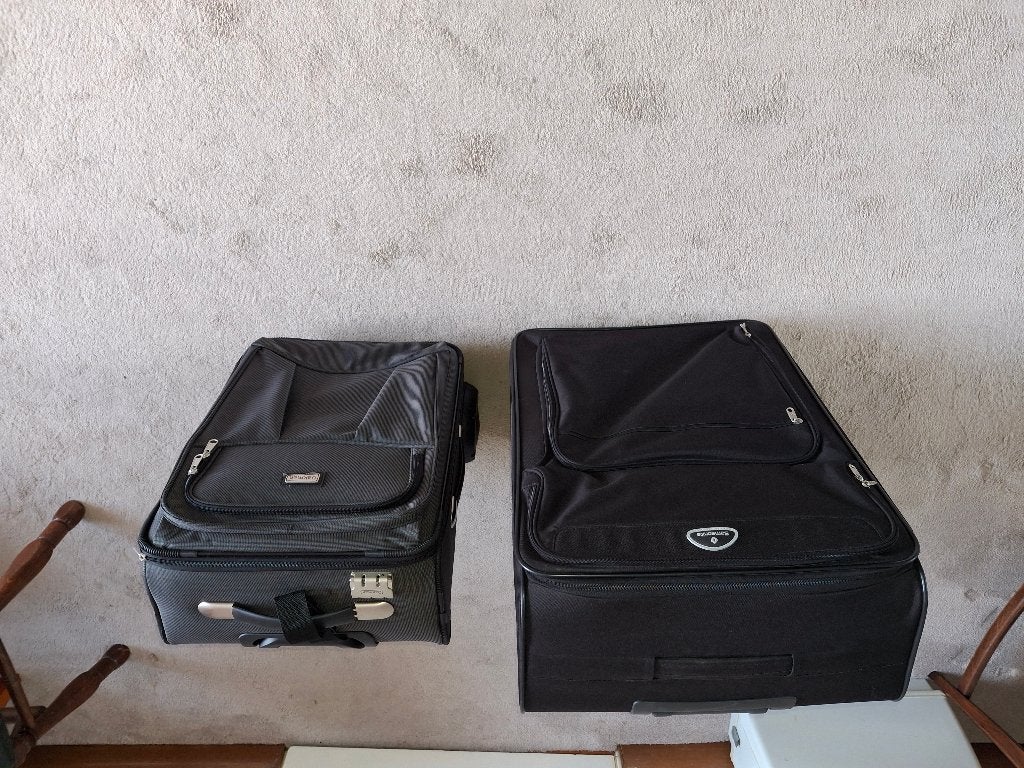 Grote Samsonite reiskoffer + Compacte Oakman trolley, Ophalen, Zo goed als nieuw, 70 cm of meer, 35 tot 45 cm
