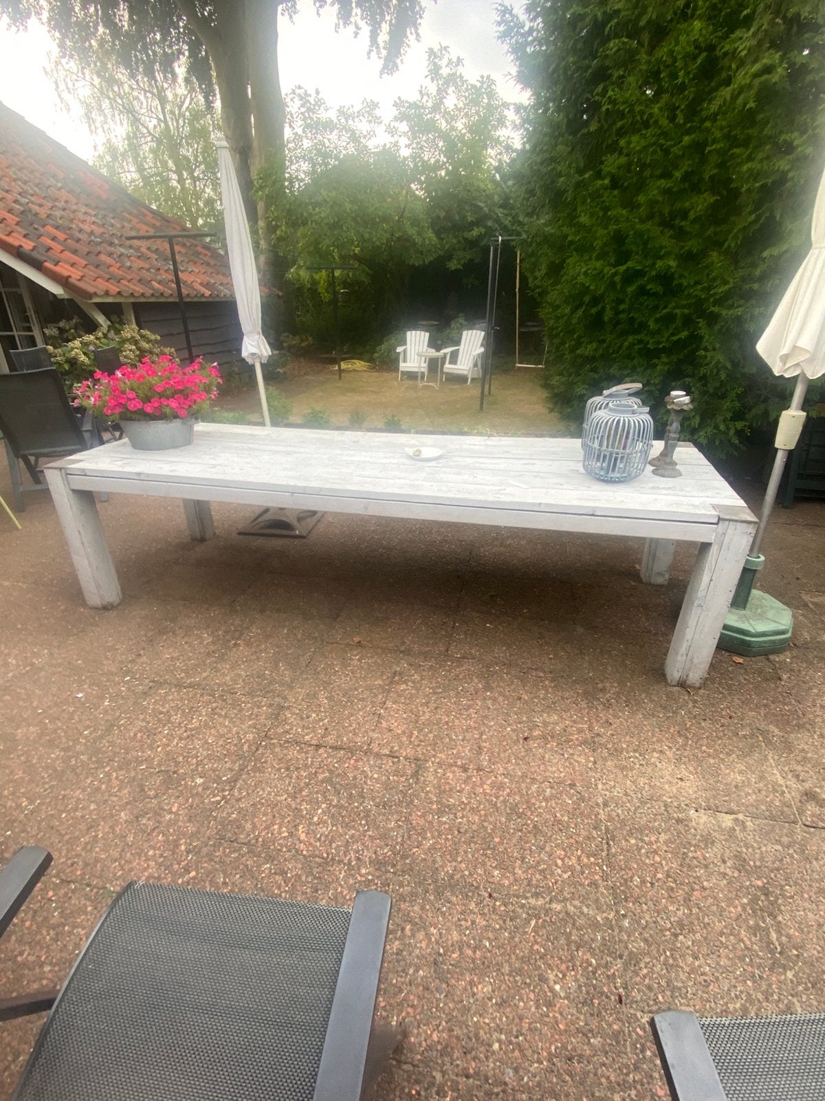 Tuintafel steigerhout 3x 1 meter, Tuin en Terras, Ophalen, Gebruikt, Rechthoekig, Hout