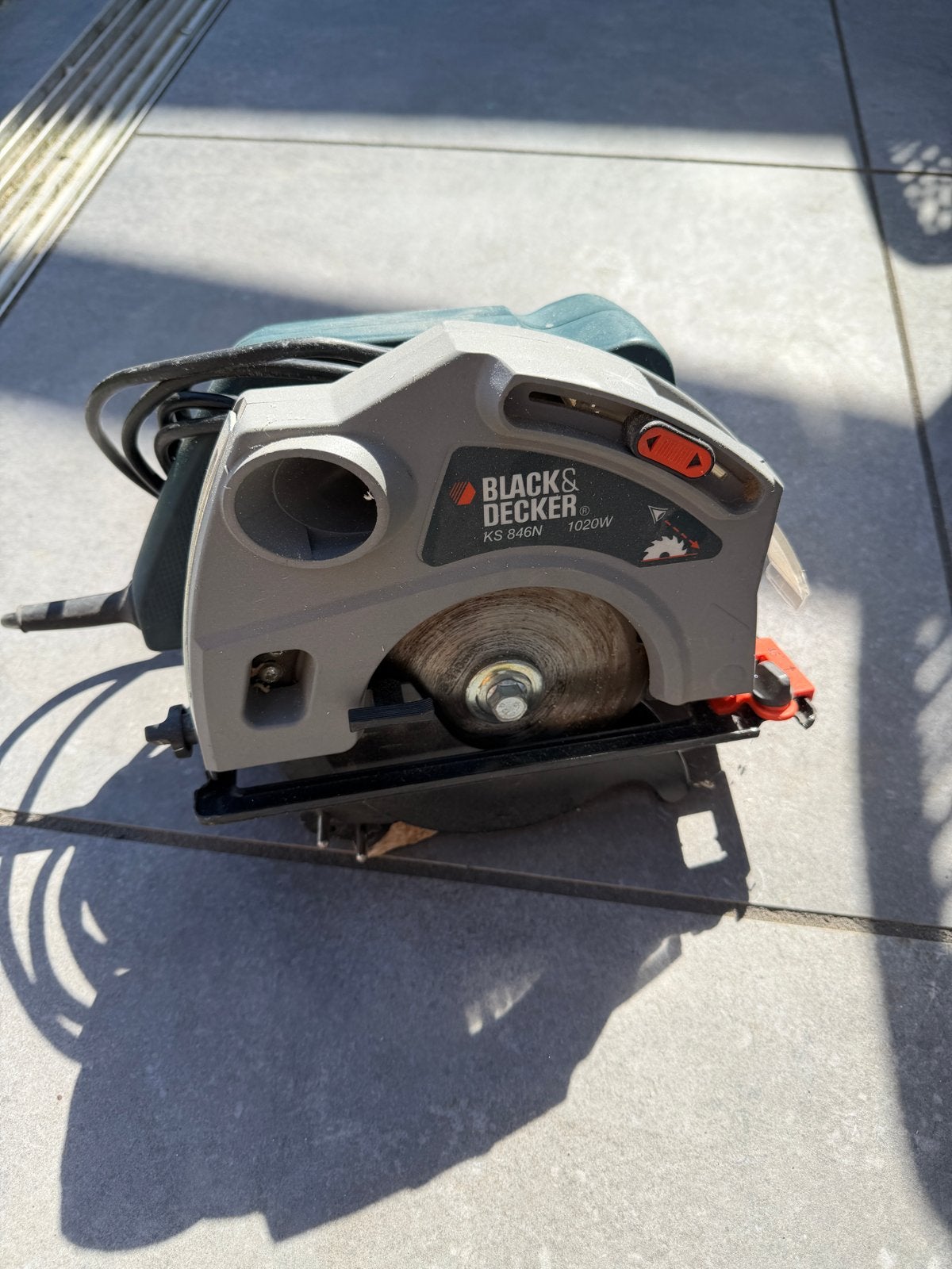 Black & Decker Cirkelzaag KS846N 1020W, Ophalen, Gebruikt, Cirkelzaag, 600 tot 1200 watt