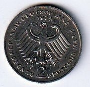 2  mark  1975  G  Duitsland. km. 124, Ophalen of Verzenden, Duitsland, Losse munt