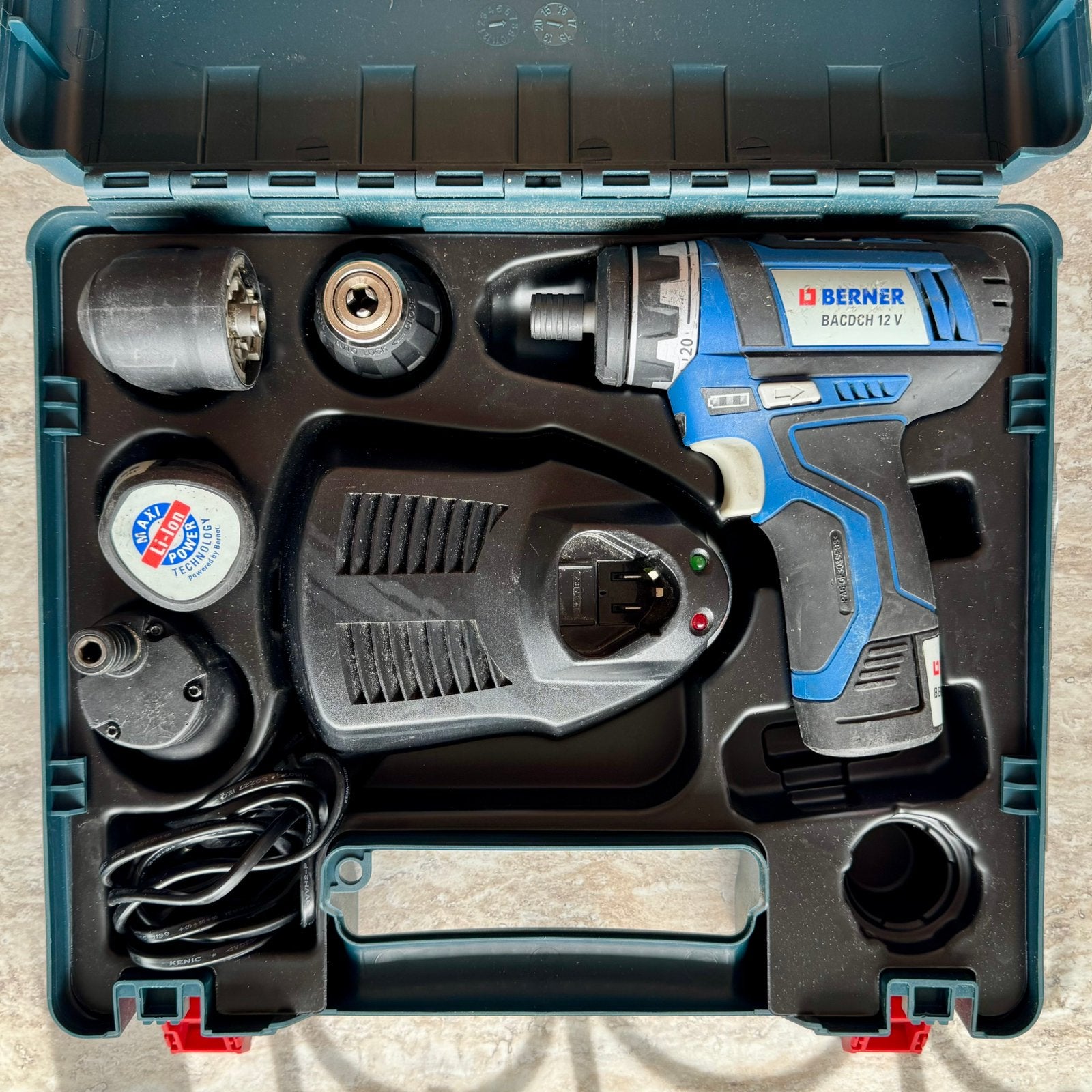 Berner (Bosch) FlexiClick schroefboormachine, Gebruikt, Variabele snelheid, Ophalen of Verzenden, Boor- en Schroefmachine
