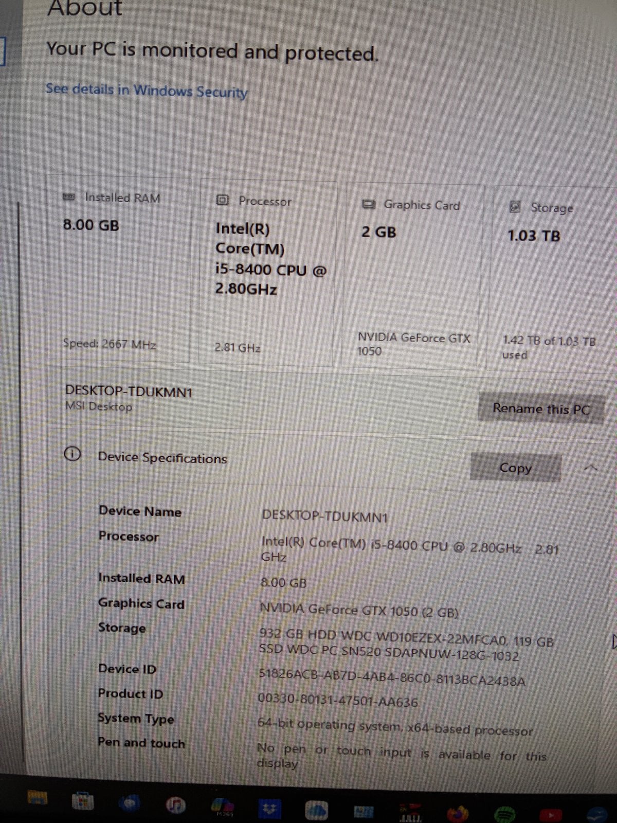 Snelle Desktop PC met Philips Monitor - Intel i5, 8GB RAM, G, Ophalen, Gebruikt, HDD, 2 tot 3 Ghz