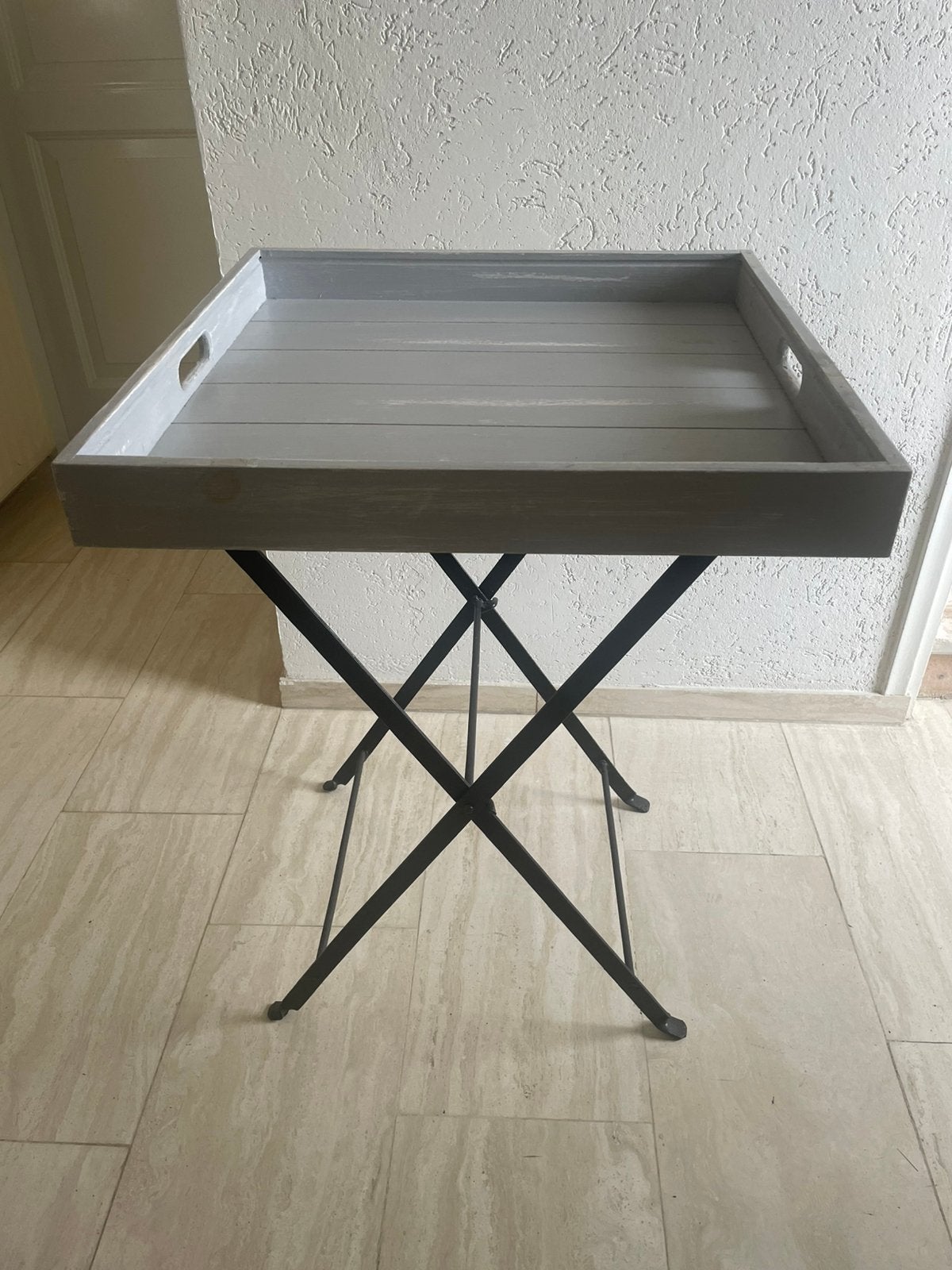 Dienblad tafel, Ophalen, Zo goed als nieuw, Vierkant, 60 cm of meer