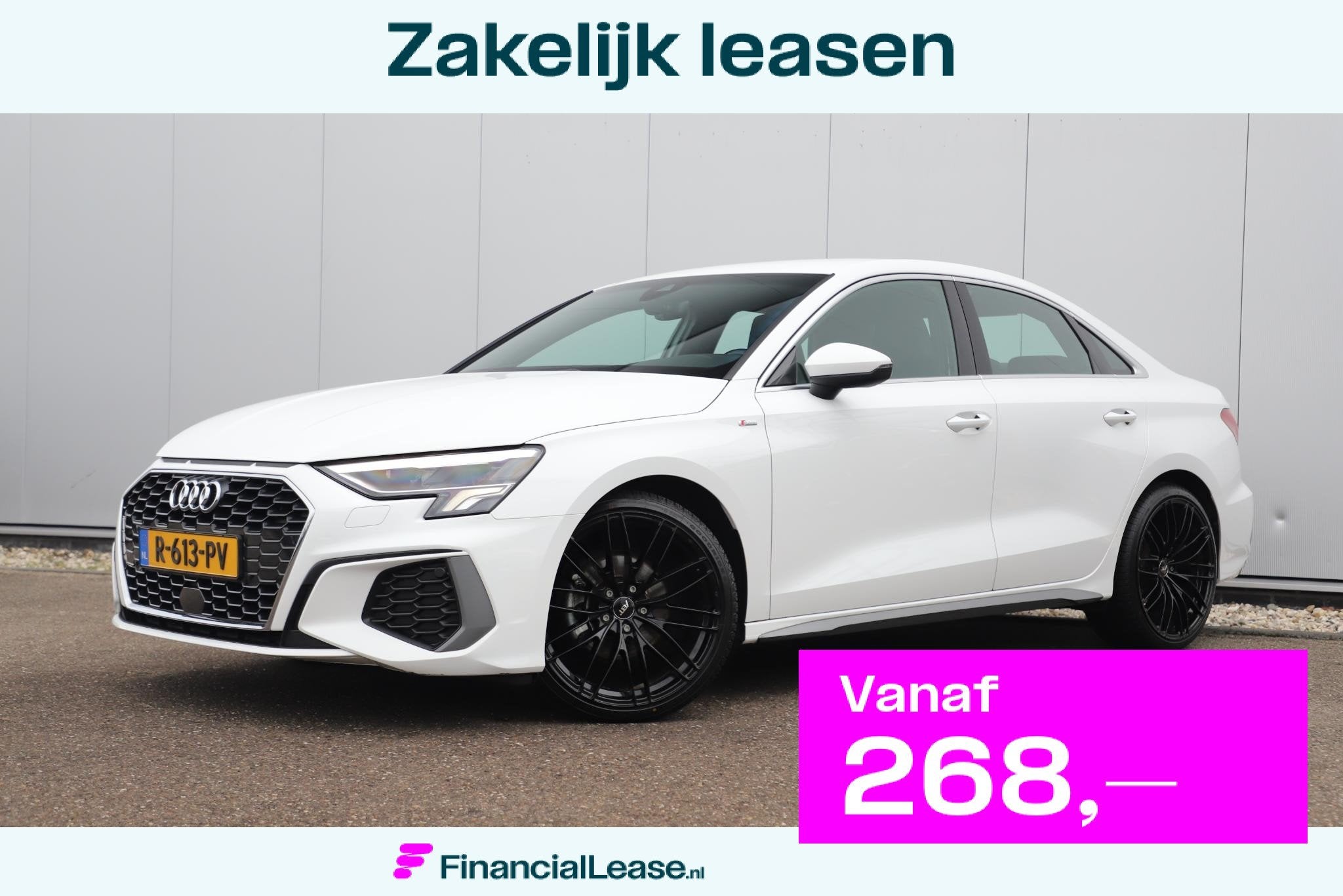 Audi A3 Limousine 30 TFSI S edition Automaat 19 inch ABT Vel, Automatische klimaatregeling, Gebruikt, Met garantie (alle), Leder en Stof