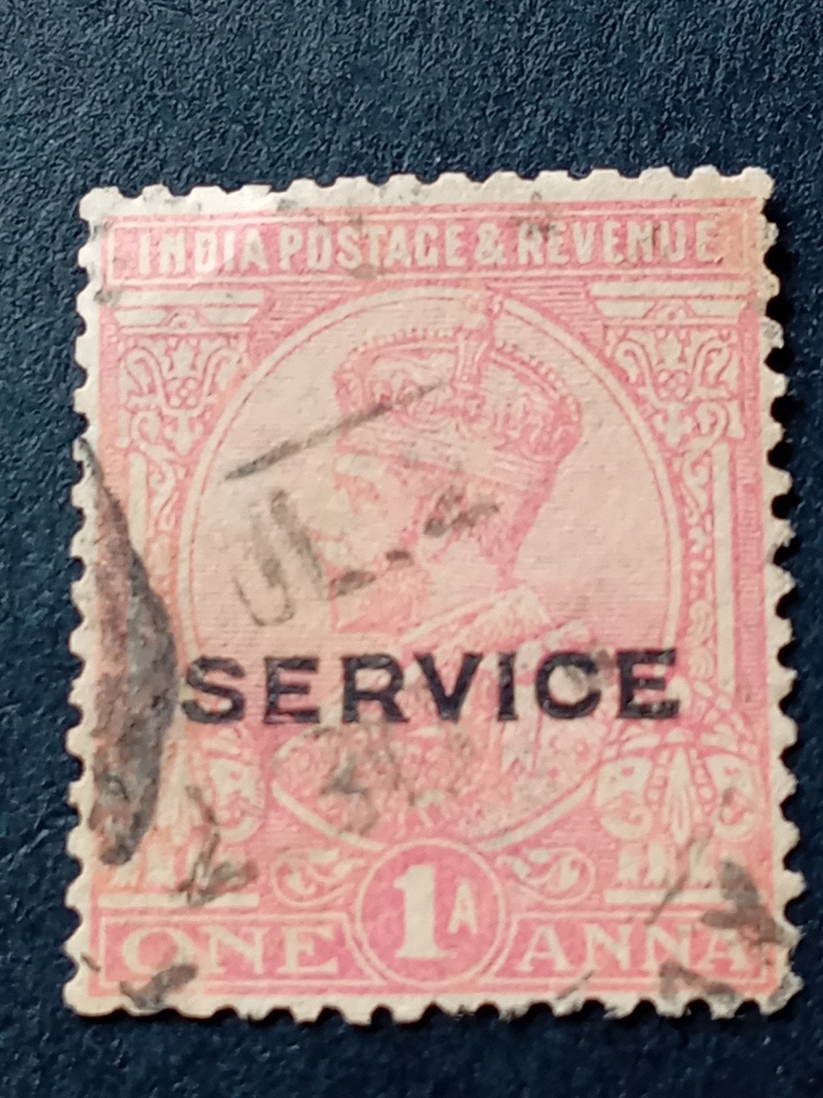 India Postzegel 1 Anna 'SERVICE' - Gestempeld, Ophalen of Verzenden