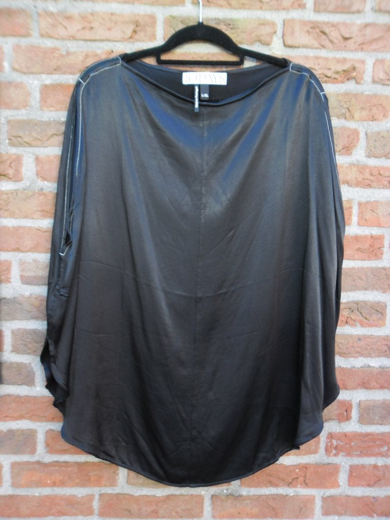 10Days supergave nieuwe oversized zwarte glanstop xl, Zwart, Maat 46/48 (XL) of groter, 10days, Nieuw