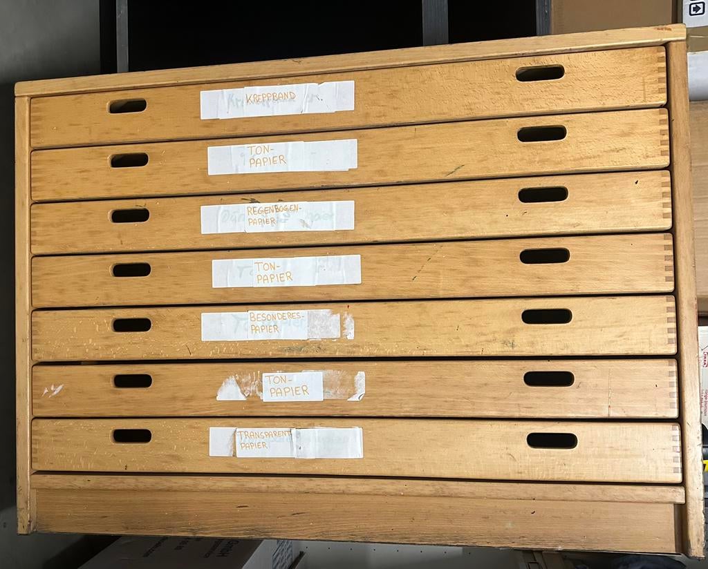 Houten Ladenkast / Tekenkast, Huis en Inrichting, Kasten | Ladekasten, Ophalen, Gebruikt, 100 tot 150 cm, 5 laden of meer