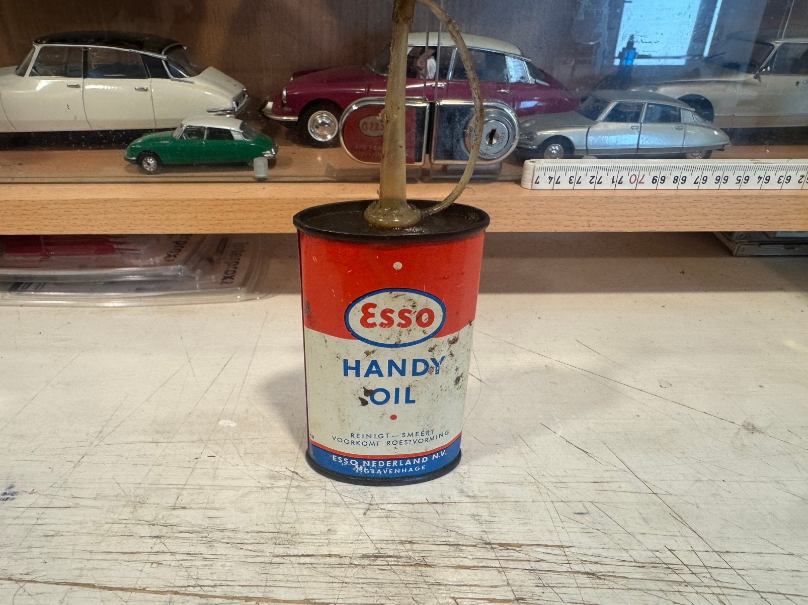 Oude Vintage Esso Handy Oil olie blik, Ophalen of Verzenden, Gebruikt, Gebruiksvoorwerp