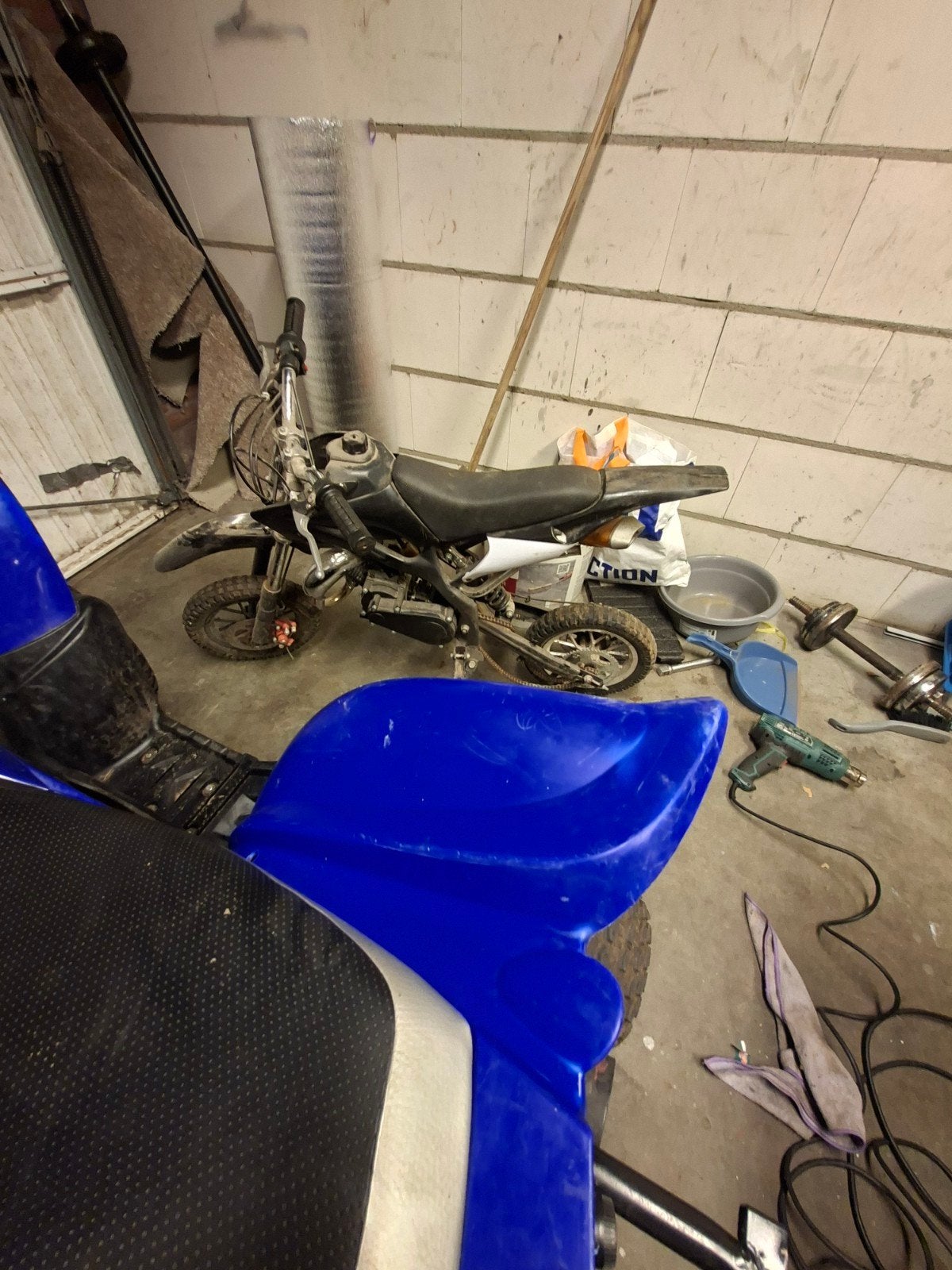 dirtbike opknapper trektouw zit vast of t blok, Hobby en Vrije tijd, Ophalen of Verzenden