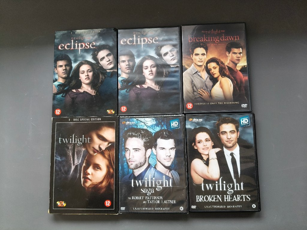 Aantal dvd's van Eclips en Twilight., Vanaf 12 jaar, Ophalen of Verzenden, Zo goed als nieuw