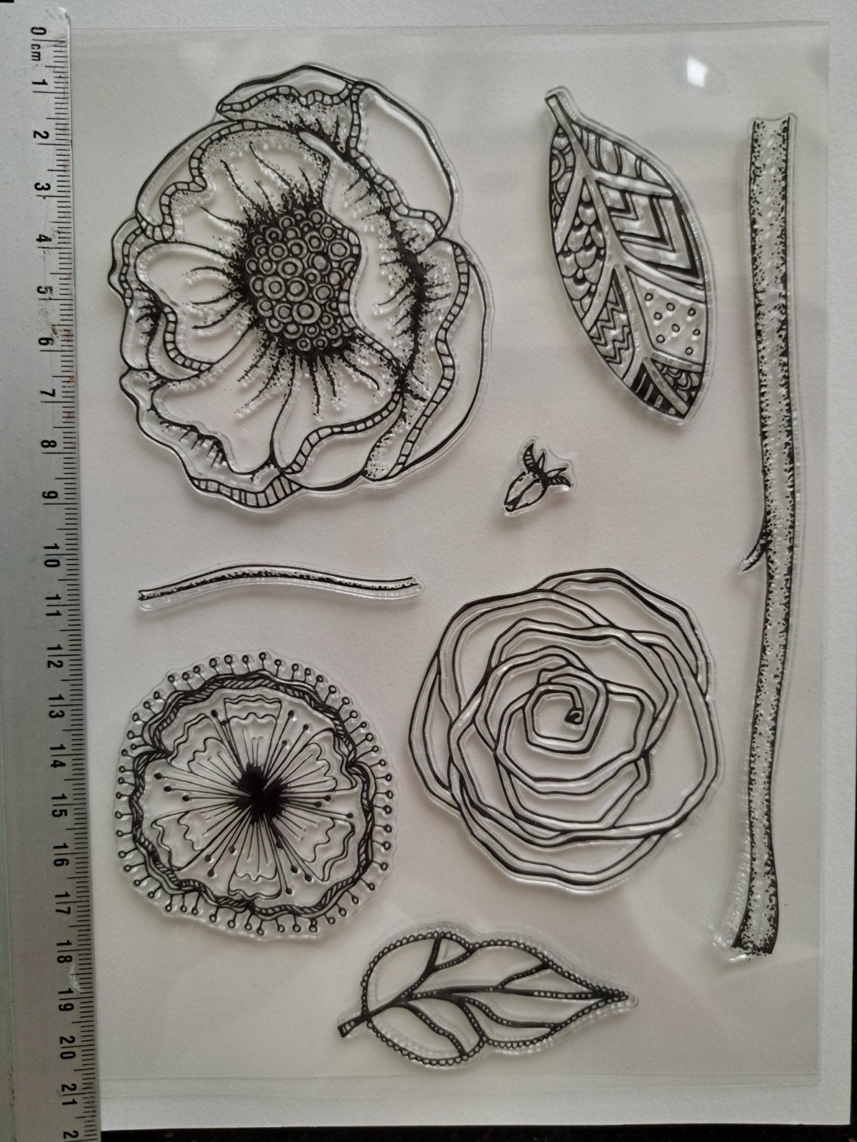 ART BY MARLENE STEMPELS BLOEMEN ART JOURNALING KAARTEN MAKEN, Ophalen of Verzenden, Nieuw, Clearstamp