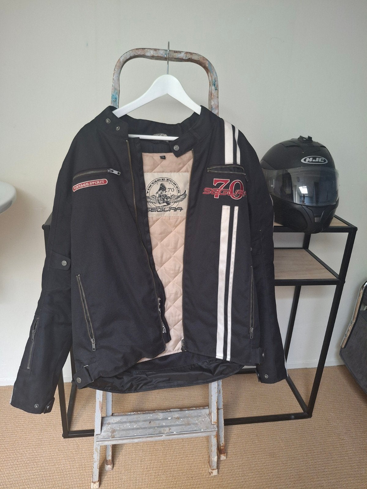 Vintage Spirit motorjas XXL (man) met bescherming, Ophalen, Jas | textiel, Heren, Vintage Spirit