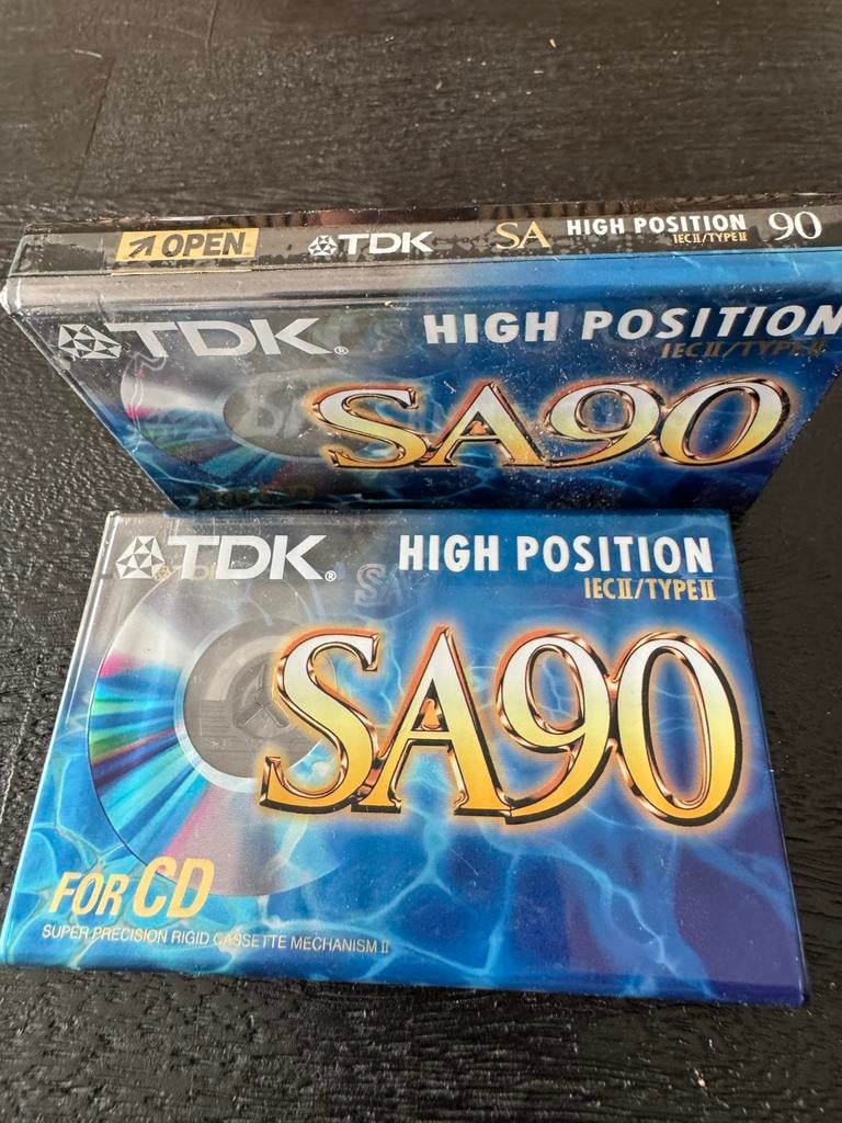 2x TDK SA90 High Position IECII/TypeII Cassettebandjes, Tdk, Overige genres, Tdk, Sa 90 tdk