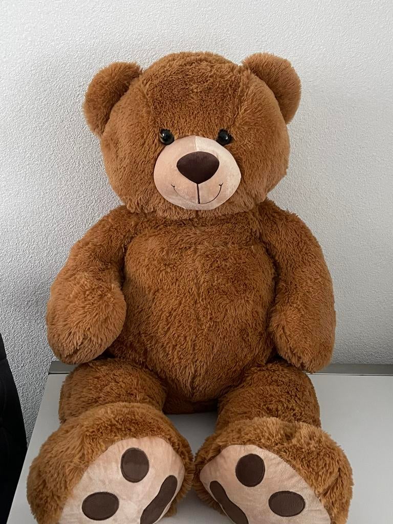 Grote bruine teddybeer, Verzamelen, Beren en Cherished Teddies, Ophalen, Zo goed als nieuw, Stoffen beer, Overige merken