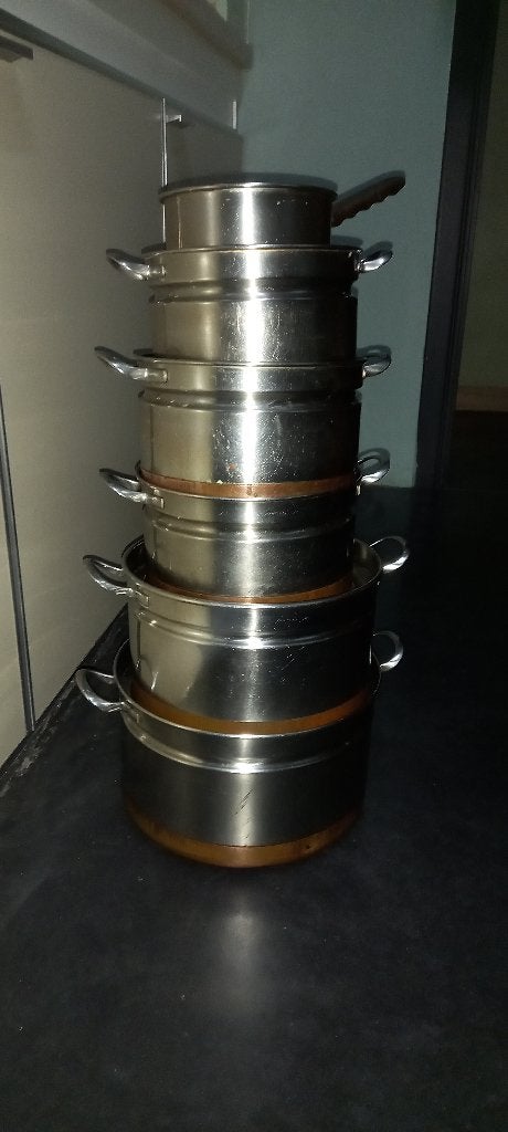 6 inox kookpotten, Ophalen, Overige materialen