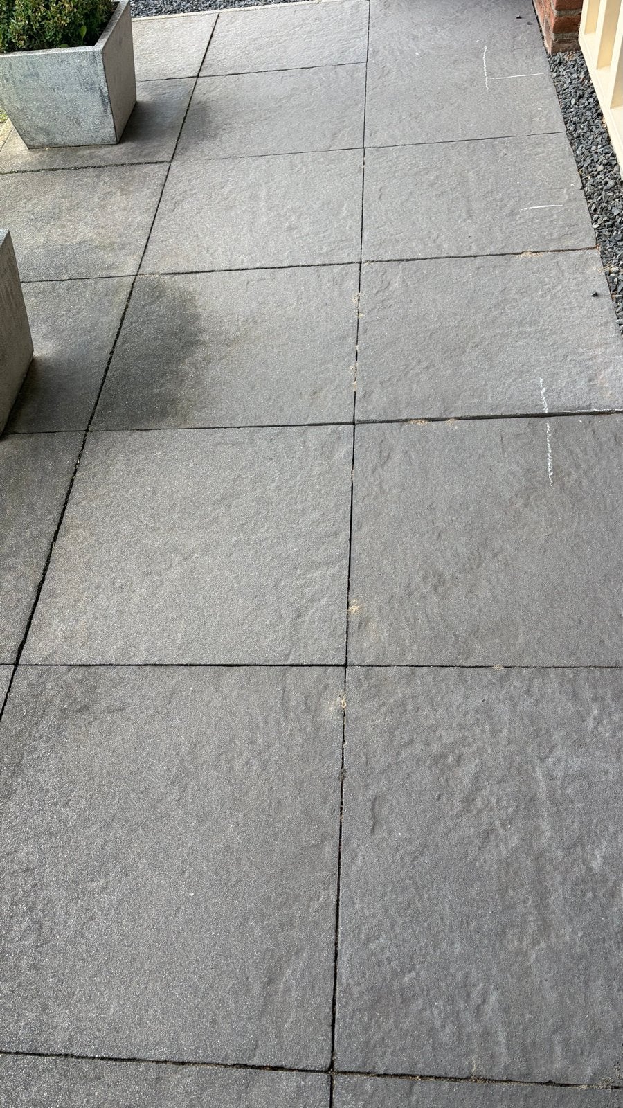 Terrastegels 60x60x6 cm - +/- 32 stuks, Ophalen, Gebruikt, 10 m² of meer, Beton