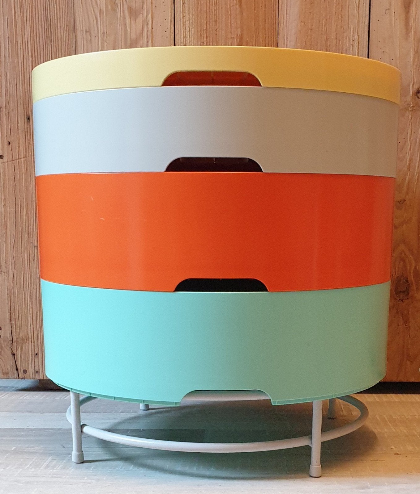 Ikea PS2014 collectie retro futuristische opbergtafel, Rond, Zo goed als nieuw, Ophalen, 45 tot 60 cm