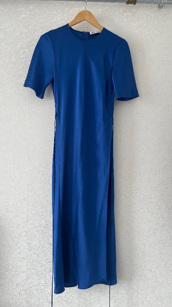 Blauwe jurk, Kleding | Dames, Maat 38/40 (M), Blauw, Zara, Ophalen of Verzenden