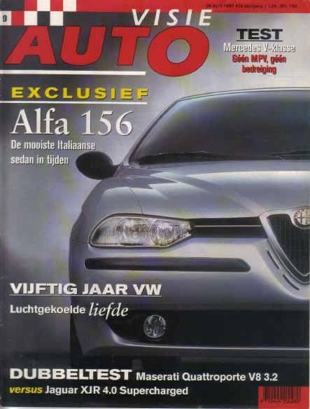Autovisie 9 1997 : Maserati Quattroporte - Jaguar XJR Superc, Ophalen of Verzenden, Gelezen, Algemeen