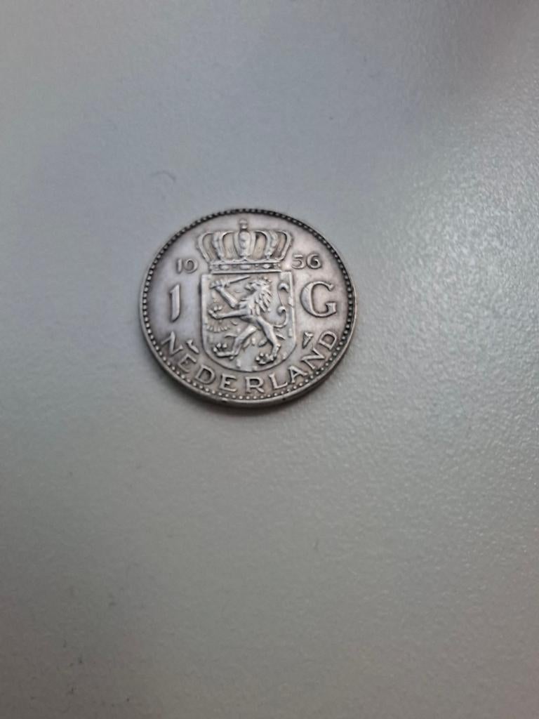Zilveren Guldens Koningin Juliana (1956 & 1957), Ophalen, 1 gulden, Koningin Juliana, Zilver
