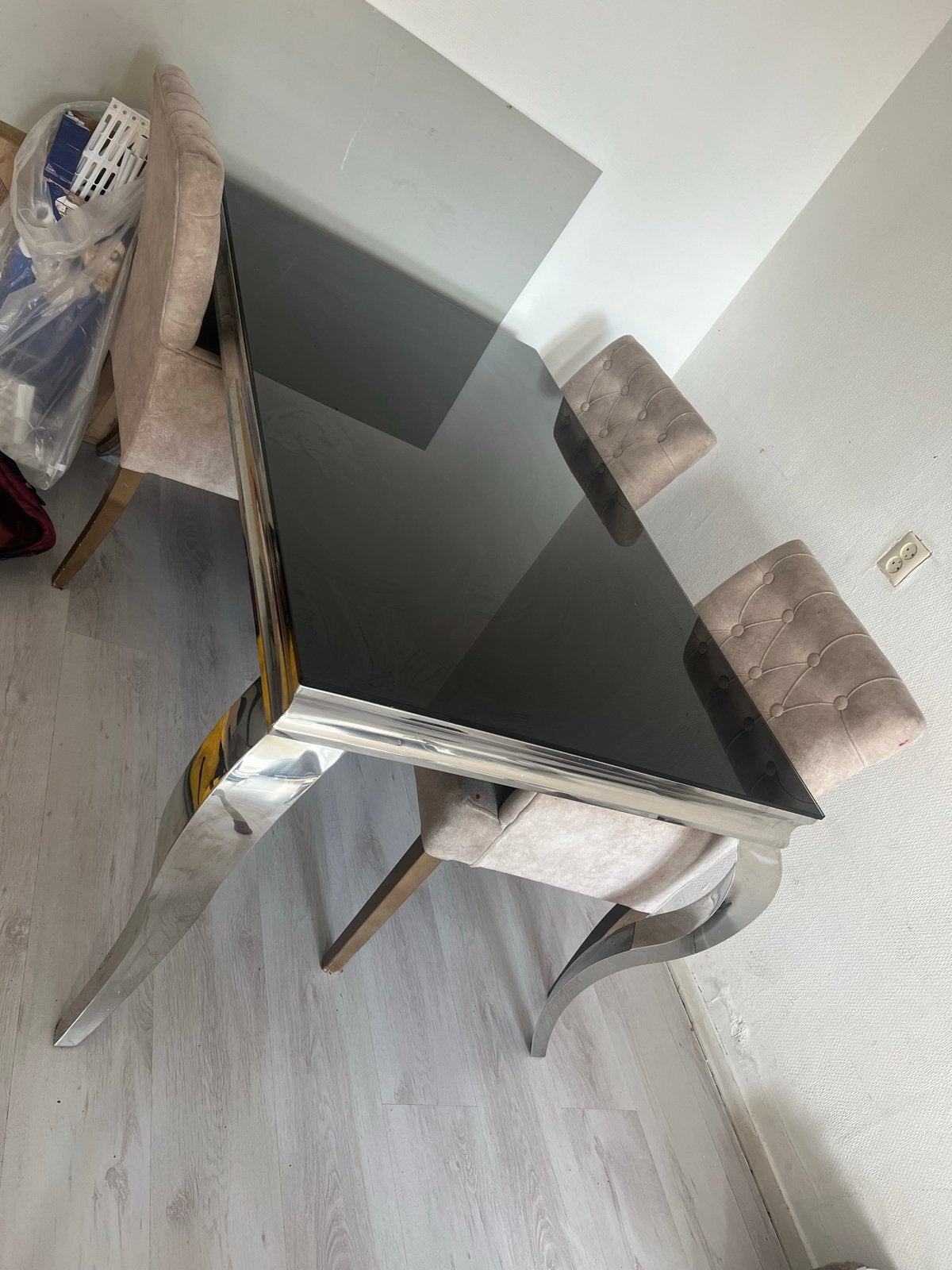 eettafel, salontafel en tv meubel complete set, Ophalen