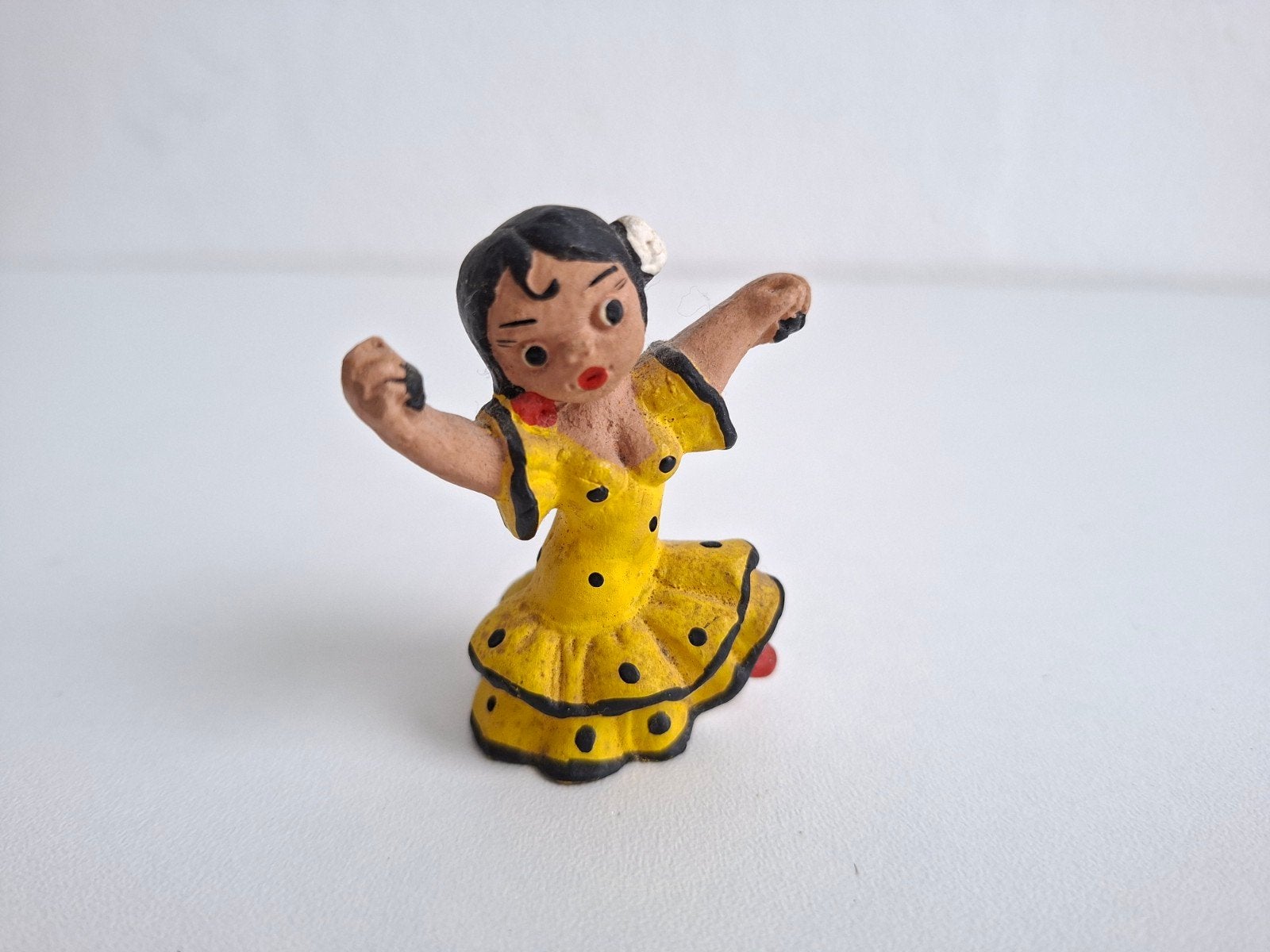 Vintage Spaans danseresje beeldje - 4,5 cm hoog, Ophalen of Verzenden, Zo goed als nieuw